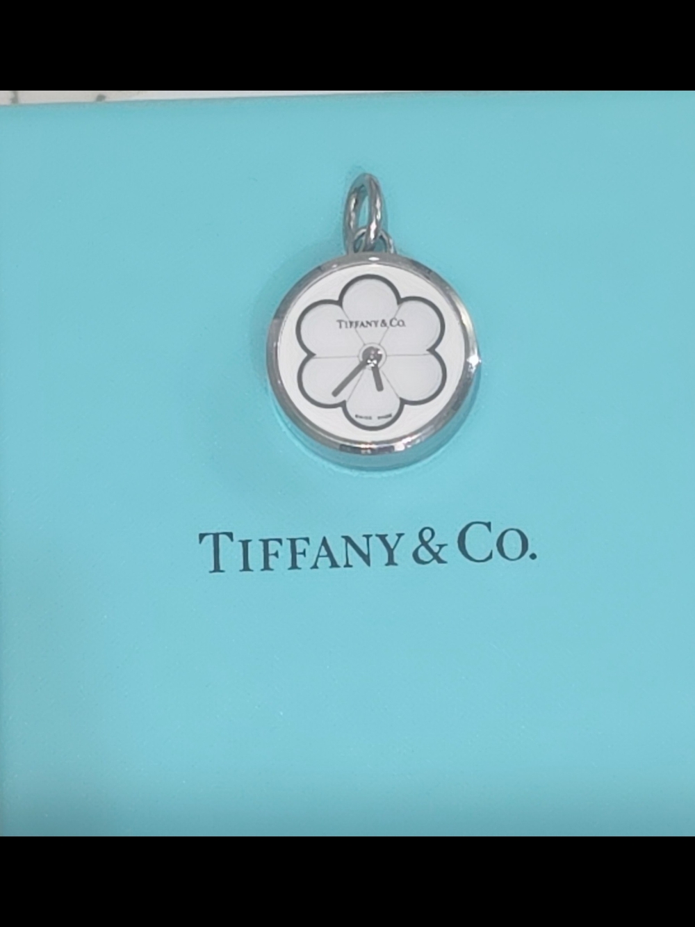 Tiffany & Co. Clover Charm Pendant And Watch In  Working Conditions.